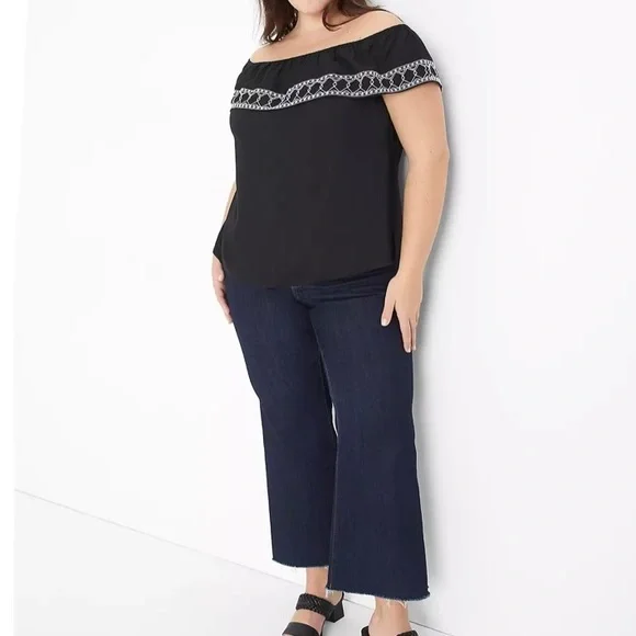 NWT LANE BRYANT Embroidered Top - Picture 3 of 4